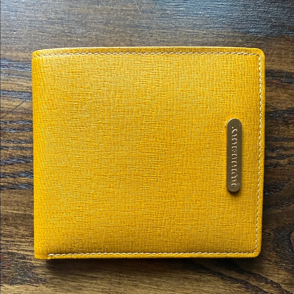 Burberry Men's Yellow Bi-Fold Wallet